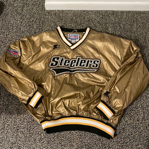 STARTER Other - Vintage Pittsburgh Steelers Starter Gold Embroidered Pullover NFL